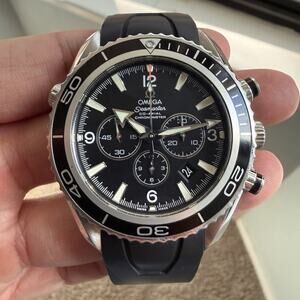 Omega Professional Seamaster Planet Ocean Chronograph Watch 2210.50.00 FULL SET